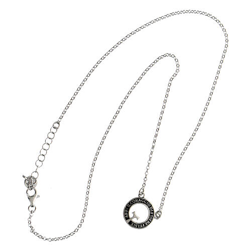 Beatitudinem Agios necklace, burnished rhodium-plated 925 silver 3