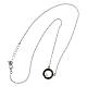 Collier Beatitudinem Agios argent 925 rhodié bruni médaille 14 mm s3