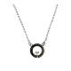 Necklace 14mm beatitudinem Agios rhodium-plated burnished 925 silver s1