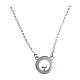 Necklace 14mm beatitudinem Agios rhodium-plated burnished 925 silver s2