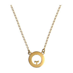 Agios beatitudem necklace in burnished gold plated 925 silver