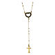 Gold plated 925 silver Agios rosary with hope heart s1