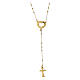 Gold plated 925 silver Agios rosary with hope heart s2