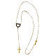 Gold plated 925 silver Agios rosary with hope heart s3