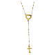 Gold plated 925 silver Agios rosary with hope heart s3