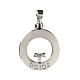 Agios rhodium coin pendant 19mm burnished 925 silver s2