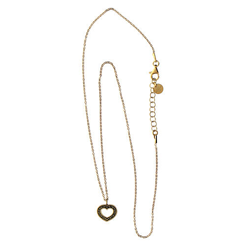 Speranza Necklace by Agios with cut-out heart, gold plated 925 silve 3