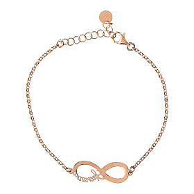 Bracciale infinitum Agios rosé argento 925 brunito