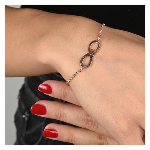 Agios rose infinitum bracelet in burnished 925 silver 2