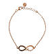 Agios rose infinitum bracelet in burnished 925 silver s1