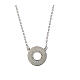 Speranza necklace by Agios, round cut-out medal with rhinestones, 925 silver s2