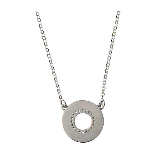 Collana rodio Agios zirconi speranza argento 925  3
