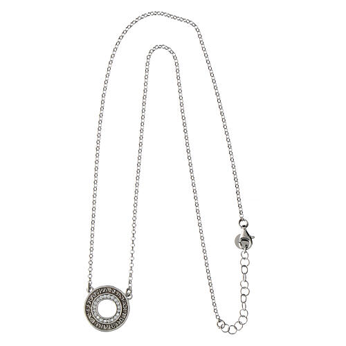 Collana rodio Agios zirconi speranza argento 925  4