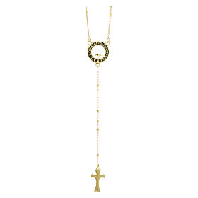 Beatitudinem rosary, burnished gold plated 925 silver, Benedictus Gioielli