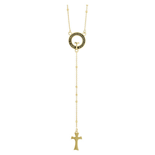 Chapelet collier Beatitudinem argent 925 doré bruni Agios 1