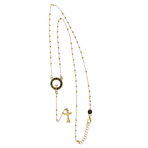 Chapelet collier Beatitudinem argent 925 doré bruni Agios 4