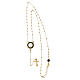 Burnished gold plated beatitude rosary Agios 925 silver s4
