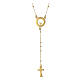 Burnished gold plated beatitude rosary Benedictus 925 silver s3