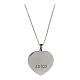 Collana mater cuore 26 mm Agios rodio argento 925 brunito s3