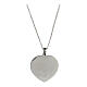 Collana mater cuore 26 mm Benedictus rodio argento 925 brunito s3