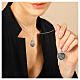 Collana mater cuore 26 mm Benedictus rodio argento 925 brunito s5