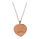 Mater necklace, 0.10 in heart pendant, rosé 925 silver, Agios s2