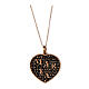 Collier Agios Mater coeur 26 mm rosé argent 925 bruni s1