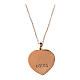 Collana mater Agios cuore 26 mm rosé argento 925 brunito s2