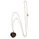 Collana mater Agios cuore 26 mm rosé argento 925 brunito s3