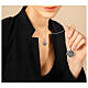 Collana mater Agios cuore 26 mm rosé argento 925 brunito s4