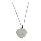 Mater Agios necklace, 0.07 in heart, burnished rhodium-plated 925 silver s2