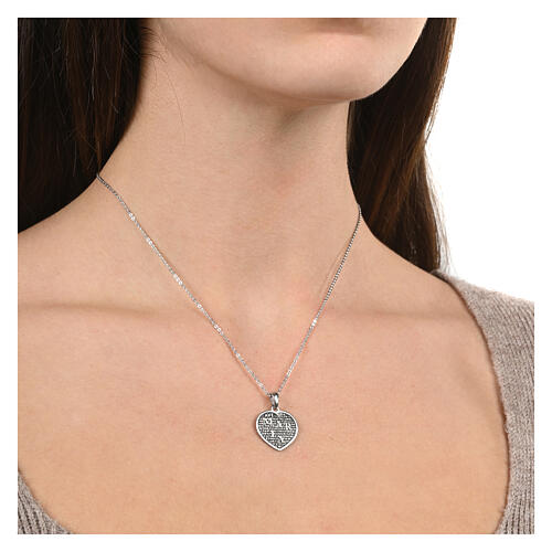 Collier Agios coeur Mater 19 mm Agios argent 925 rhodié bruni 2