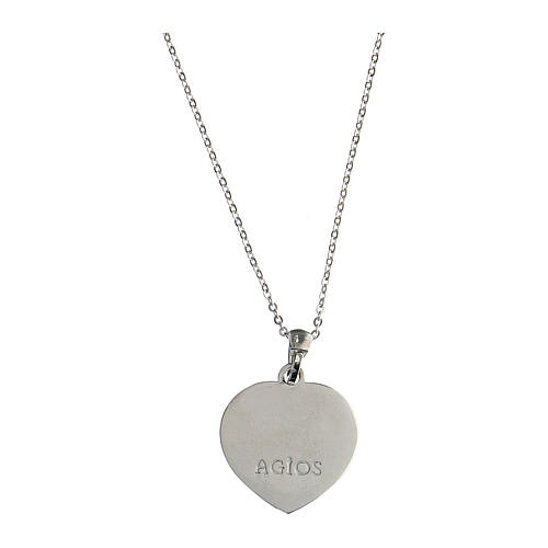 Collier Agios coeur Mater 19 mm Agios argent 925 rhodié bruni 3