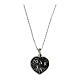 Collana Agios 19 mm cuore mater rodio brunito argento 925 s1