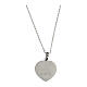 Collana Agios 19 mm cuore mater rodio brunito argento 925 s3