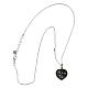 Collana Agios 19 mm cuore mater rodio brunito argento 925 s4
