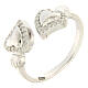 Bague Sacrum Cor Agios zircons blancs argent 925 rhodié s1