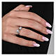 Bague Sacrum Cor Agios zircons blancs argent 925 rhodié s2