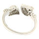 Anello Agios sacrum cor rodiato zirconi bianchi argento 925  s5