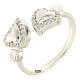 Agios sacred heart ring rhodium-plated white cubic zirconia 925 silver s1