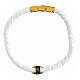 Agios bracelet of white fibre, burnished gold plated 925 silver s3