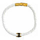 Agios bracelet of white fibre, burnished gold plated 925 silver s4
