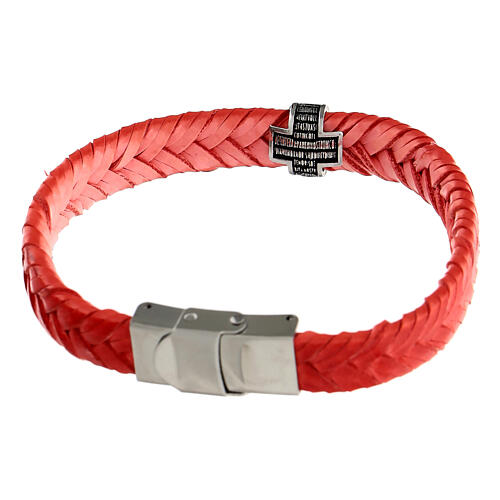Bracciale Agios in fibra argento 925 brunito rosso 3