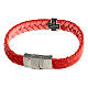 Bracciale Agios in fibra argento 925 brunito rosso s3