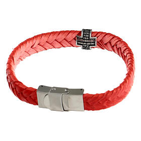Agios bracelet in red burnished 925 silver fiber