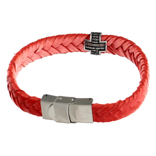 Agios bracelet in red burnished 925 silver fiber 2