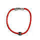 Agios bracelet in red burnished 925 silver fiber s3