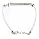 Bracciale corda bianca Agios rodio brunito argento 925  s3