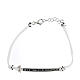 White string bracelet Agios rhodium burnished 925 silver s1