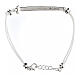 White string bracelet Agios rhodium burnished 925 silver s2